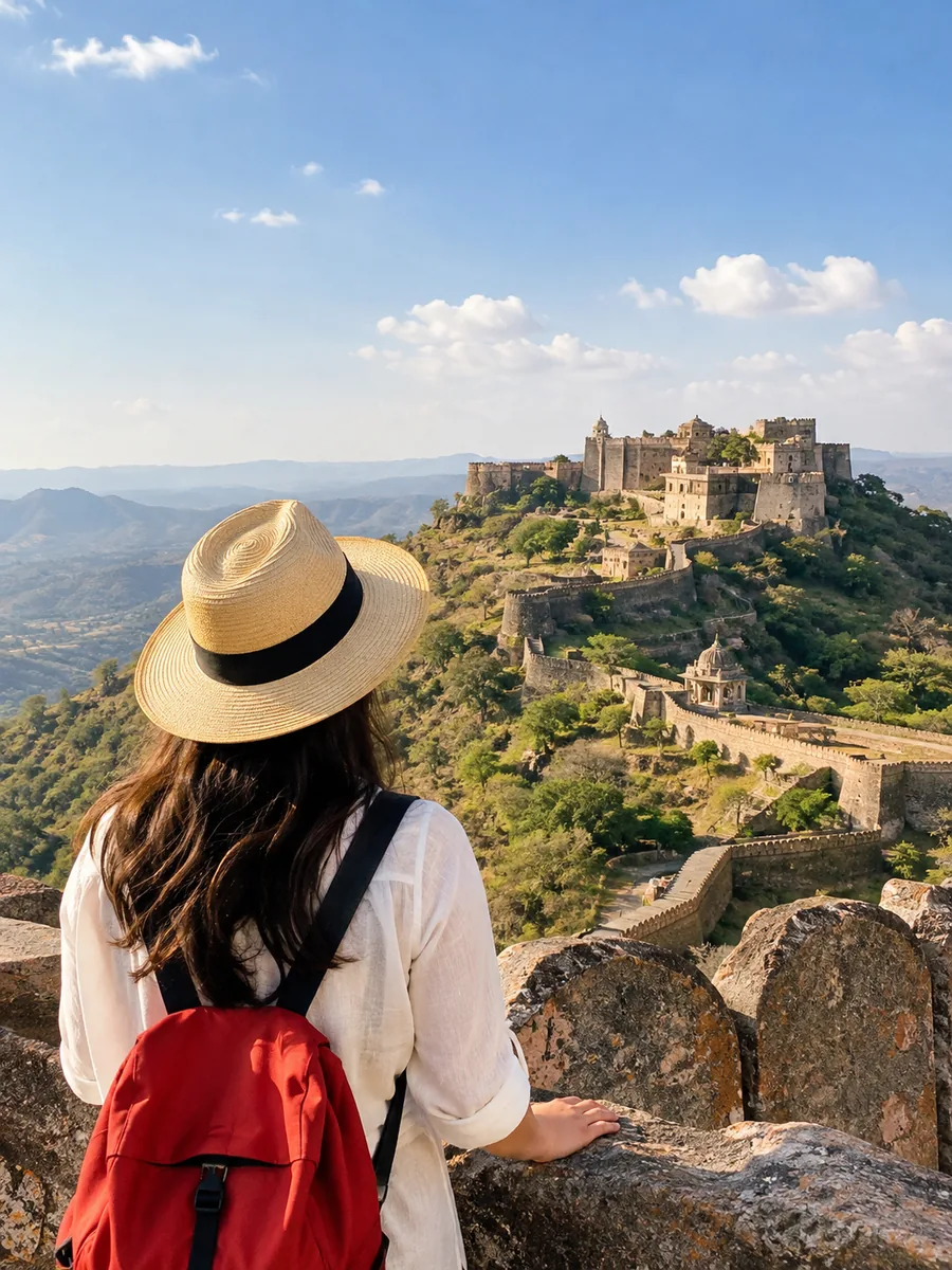Blick auf das Fort Kumbhalgarh